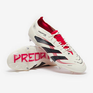 Adidas Predator Elite FG Football Boots Off White/Core Black/Pure Ruby