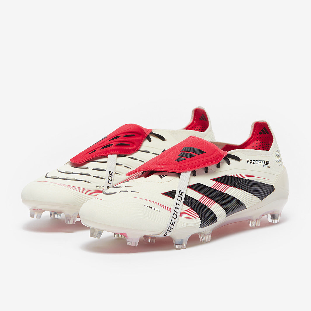 Adidas Predator Elite Tongue FG Football Boots Off White/Core Black/Pure Ruby
