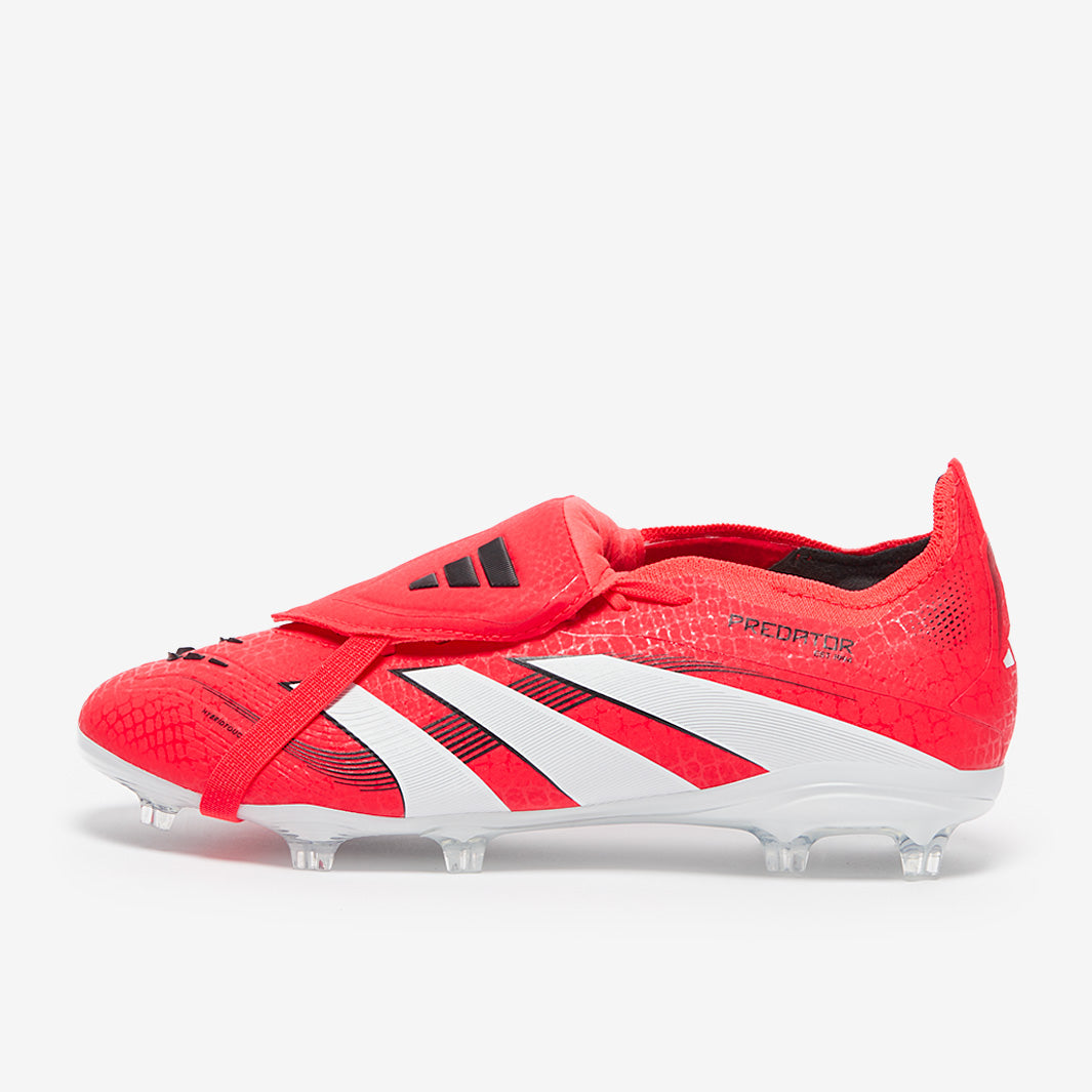 Adidas Kids Predator Elite Tongue FG Football Boots Lucid Red/White/Black