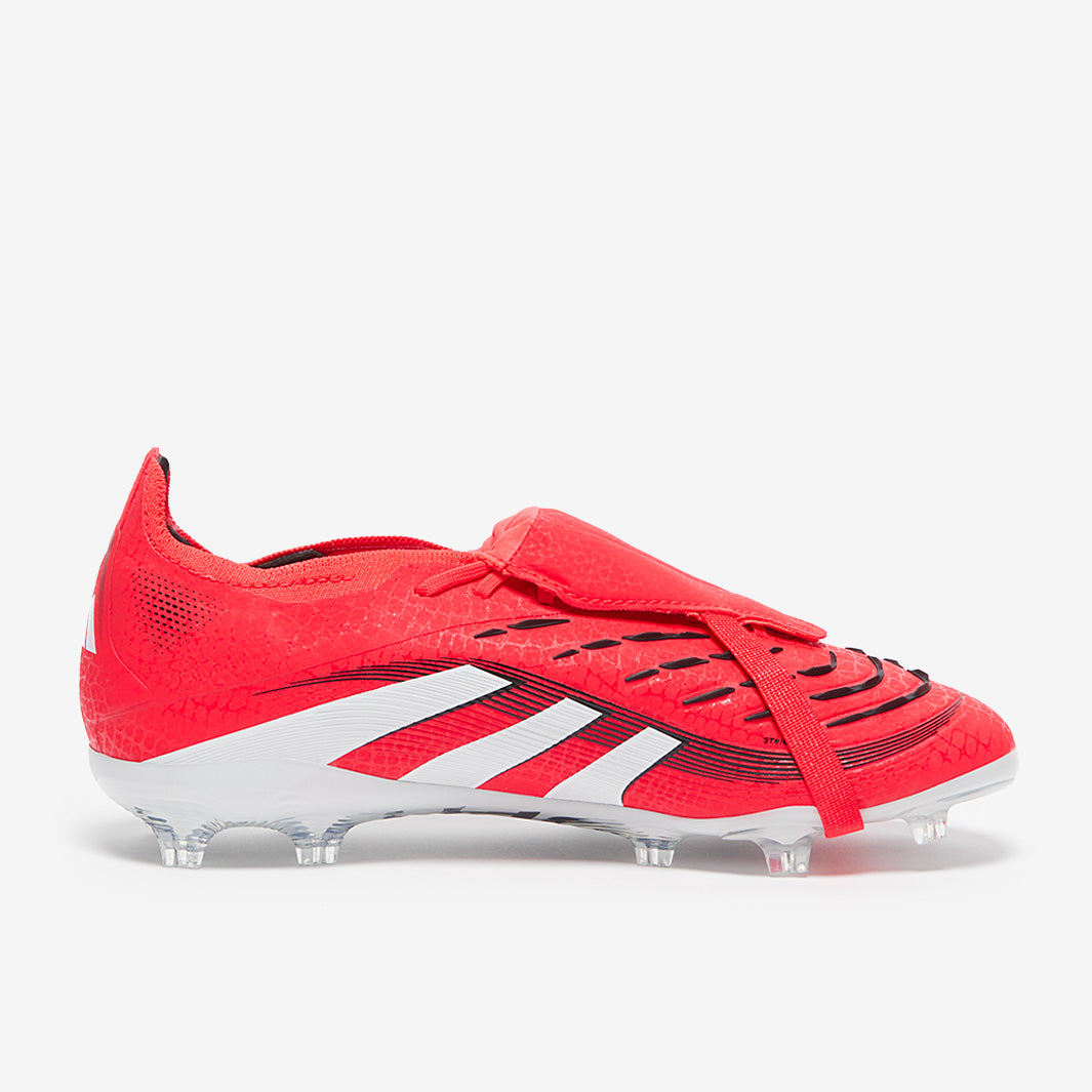 Adidas Kids Predator Elite Tongue FG Football Boots Lucid Red/White/Black