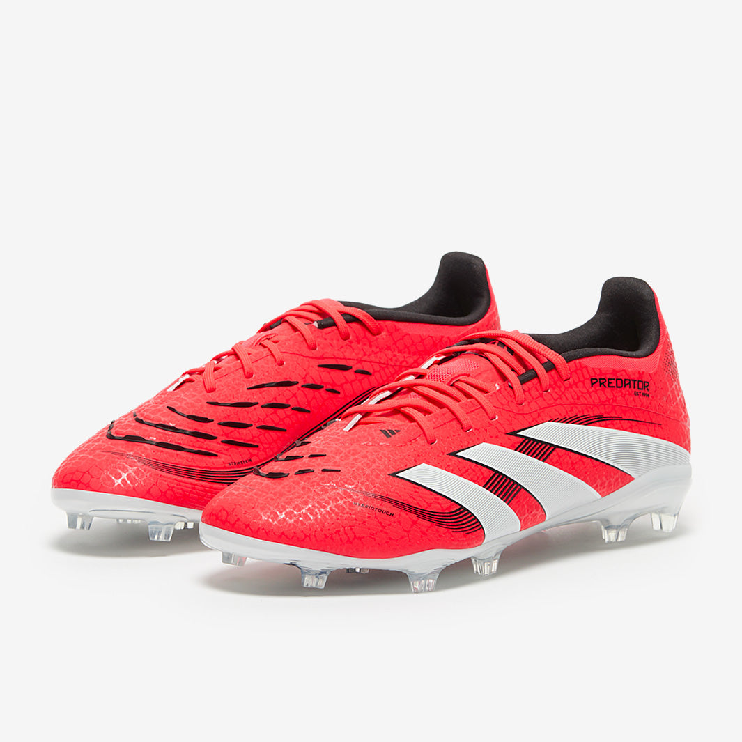 Adidas Kids Predator Elite FG Football Boots Lucid Red/White/Black