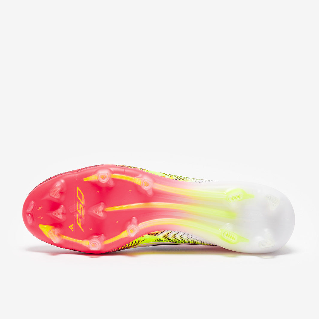 Adidas F50 Elite FG Football Boots White/Black/Solar Yellow