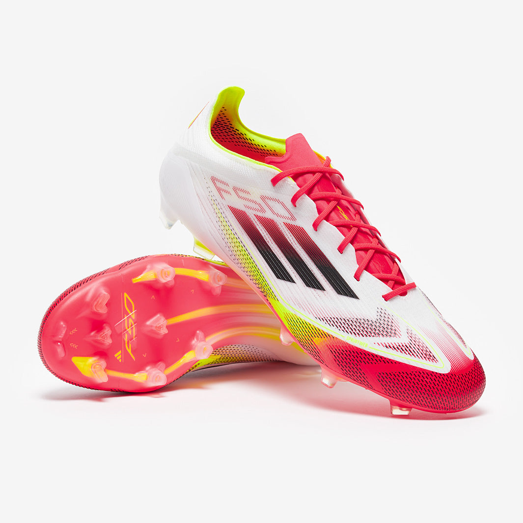Adidas F50 Elite FG Football Boots White/Black/Solar Yellow