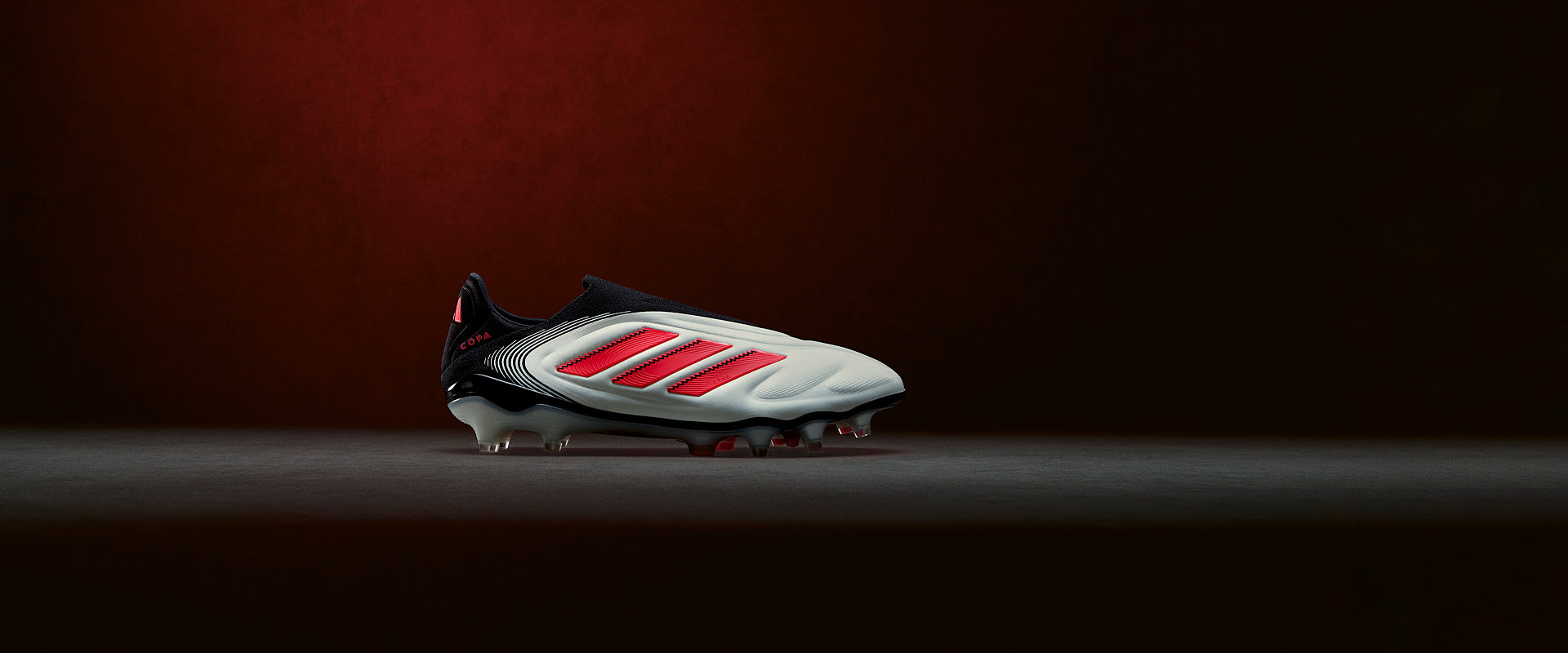 Adidas Copa Pure III Elite Laceless Leather FG Football Boots White/Lucid Red/Black