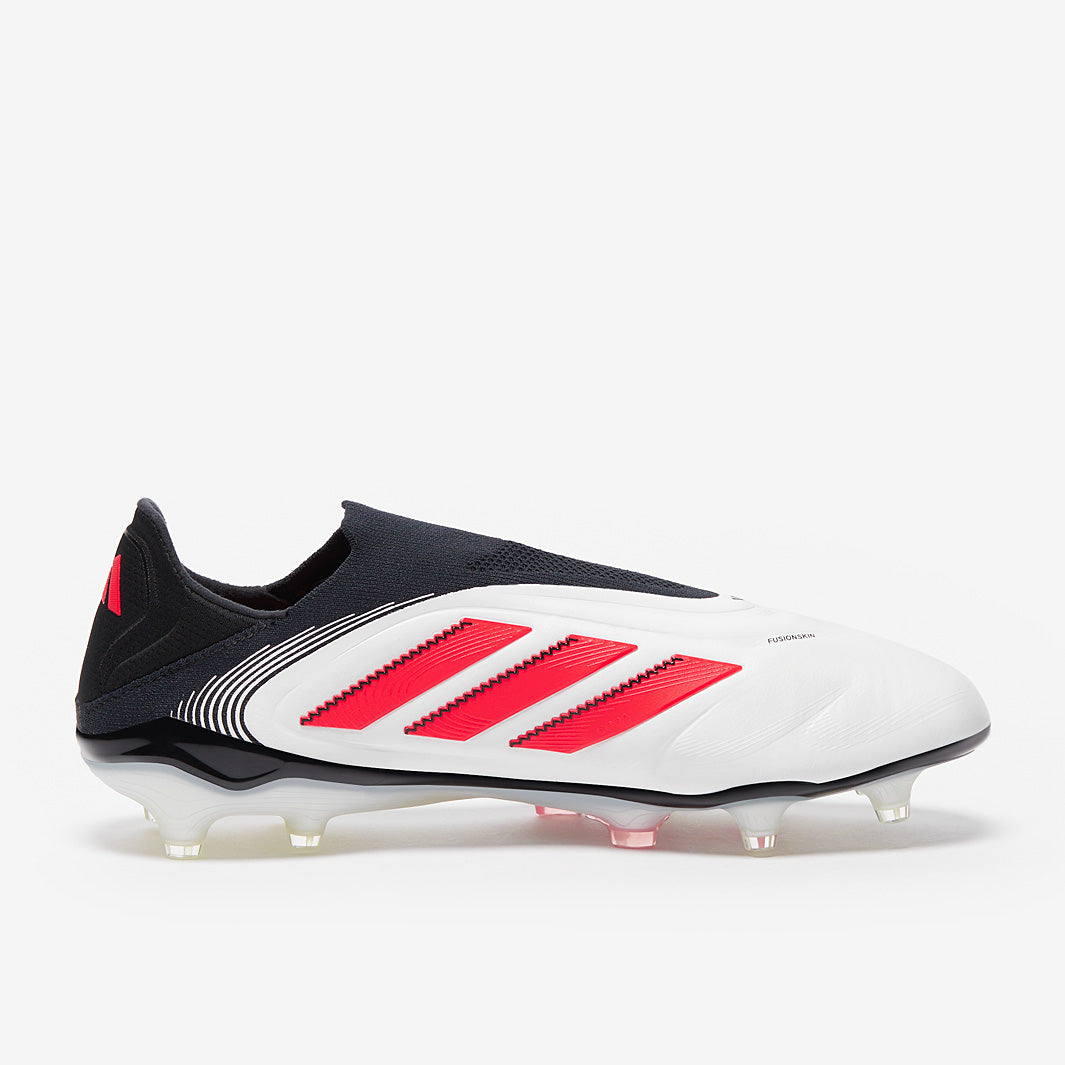 Adidas Copa Pure III Elite Laceless Leather FG Football Boots White/Lucid Red/Black