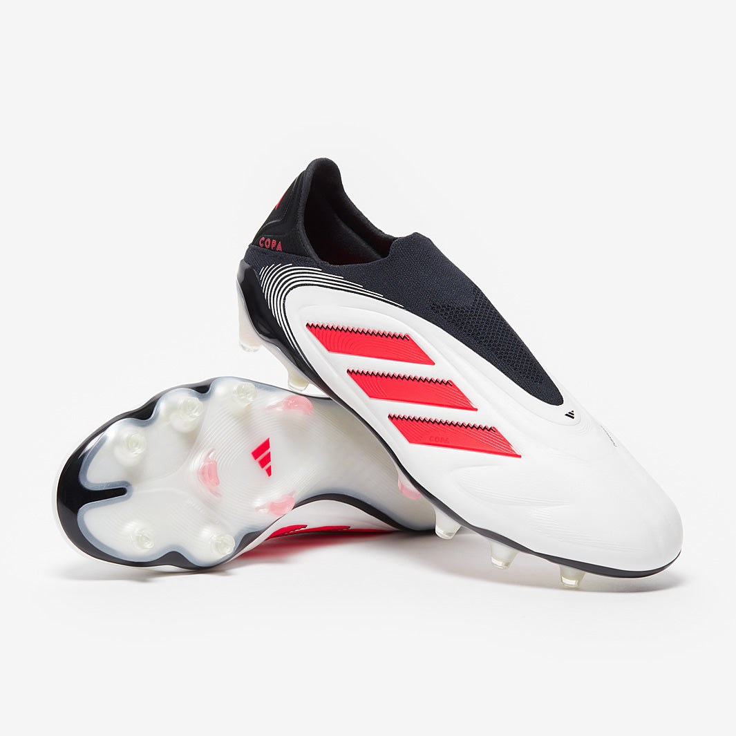 Adidas Copa Pure III Elite Laceless Leather FG Football Boots White/Lucid Red/Black