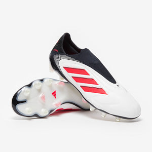 Adidas Copa Pure III Elite Laceless Leather FG Football Boots White/Lucid Red/Black