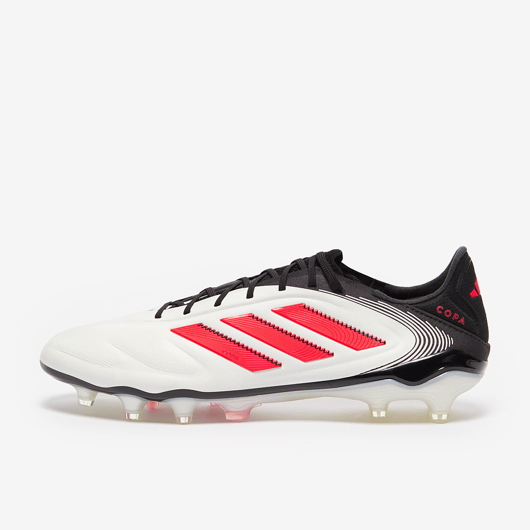 Adidas Copa Pure III Elite Leather FG Football Boots White/Lucid Red/Black