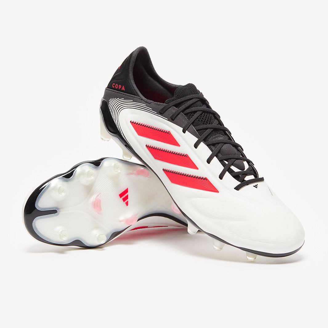 Adidas Copa Pure III Elite Leather FG Football Boots White/Lucid Red/Black