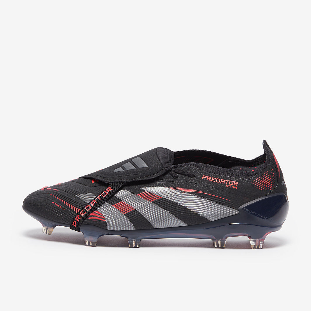 Adidas Predator Elite Tongue FG Football Boots Black/Grey Four/Lucid Red