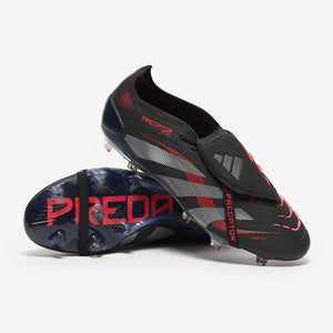 Adidas Predator Elite Tongue FG Football Boots Black/Grey Four/Lucid Red