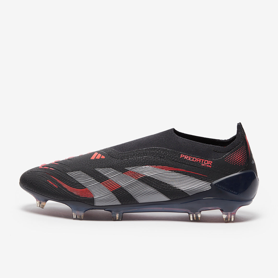 Adidas Predator Elite Laceless FG Football Boots Black/Grey Four/Lucid Red