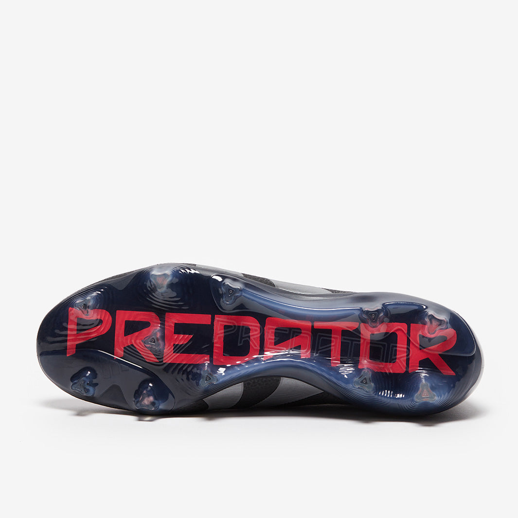 Adidas Predator Elite Laceless FG Football Boots Black/Grey Four/Lucid Red