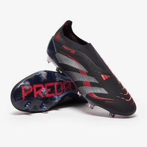 Adidas Predator Elite Laceless FG Football Boots Black/Grey Four/Lucid Red