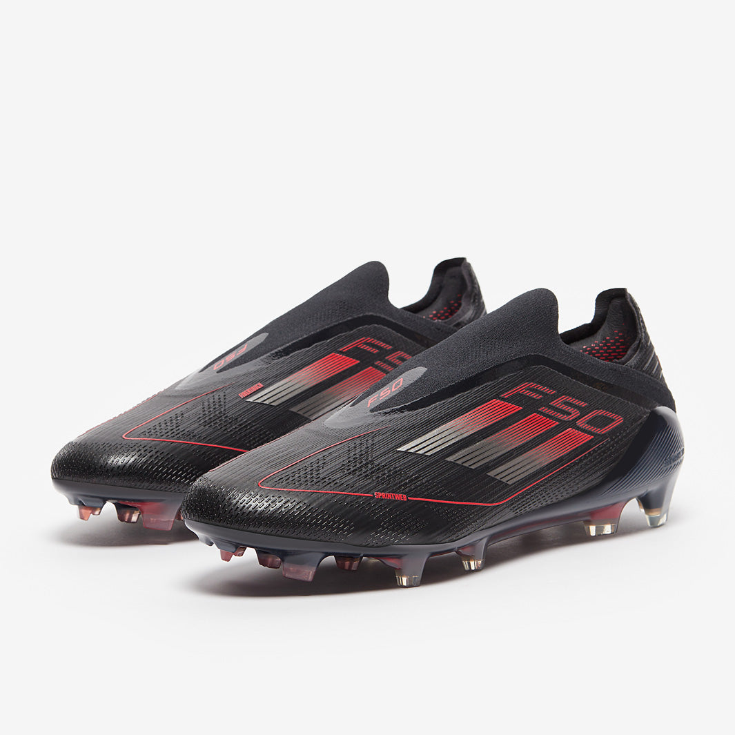Adidas F50 Elite Laceless FG Football Boots Black/Iron Met/Lucid Red