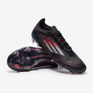 Adidas F50 Elite FG Football Boots Black/Iron Met/Lucid Red