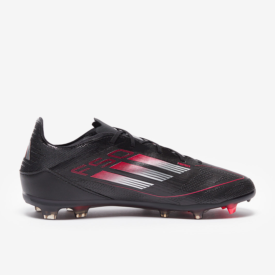 Adidas Kids F50 Elite FG Football Boots Black/Iron Met/Lucid Red