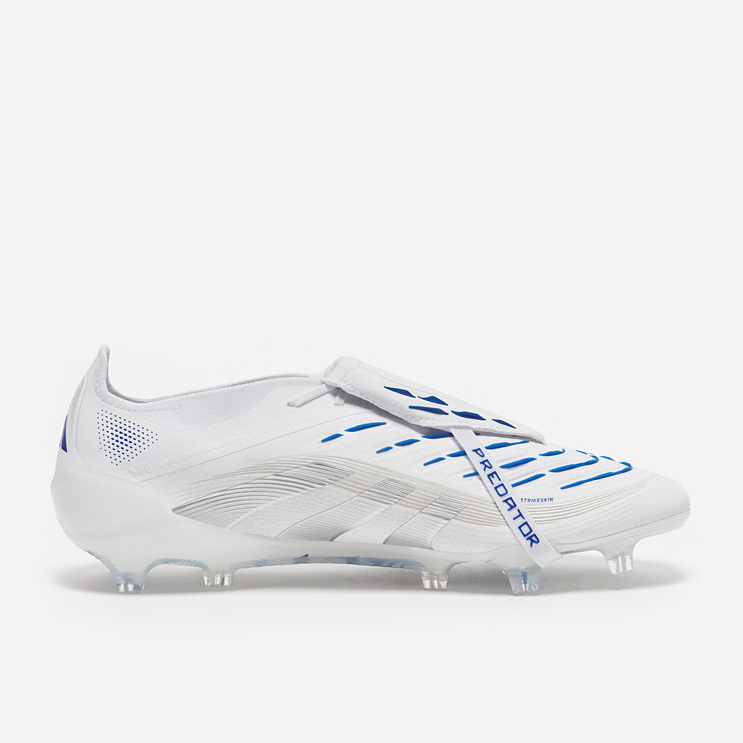 Adidas Predator Elite Tongue FG Football Boots White/Silver Met./Bright Royal