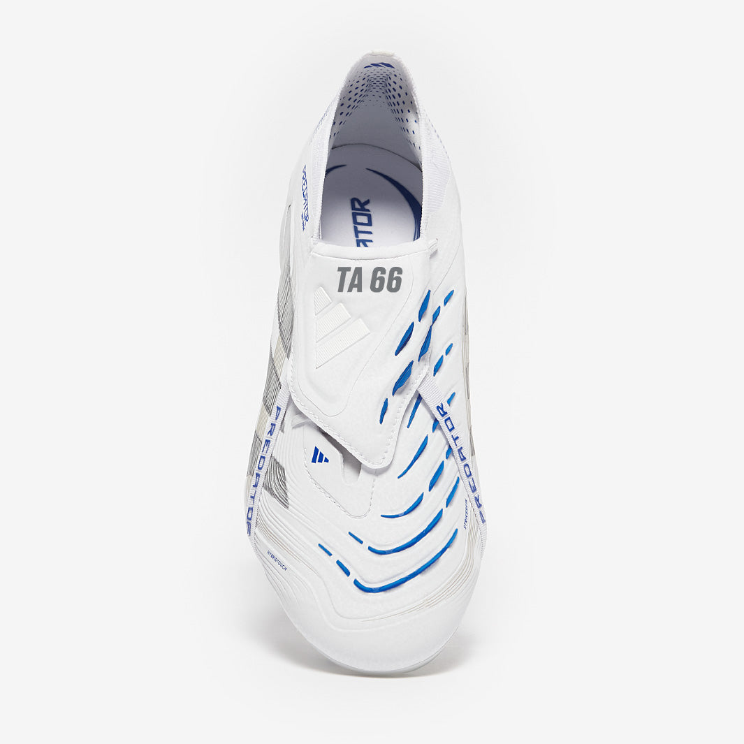 Adidas Predator Elite Tongue FG Football Boots White/Silver Met./Bright Royal
