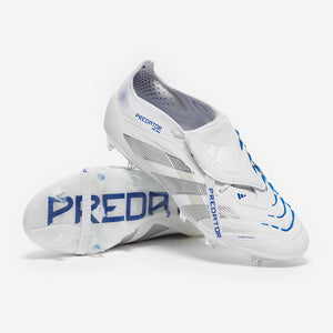 Adidas Predator Elite Tongue FG Football Boots White/Silver Met./Bright Royal