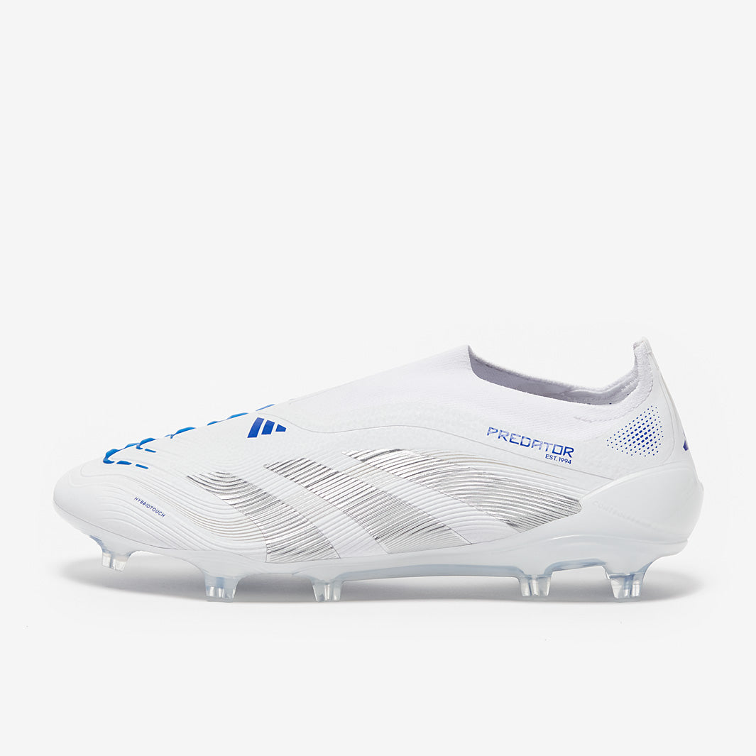 Adidas Predator Elite Laceless FG Football Boots White/Silver Met./Bright Royal