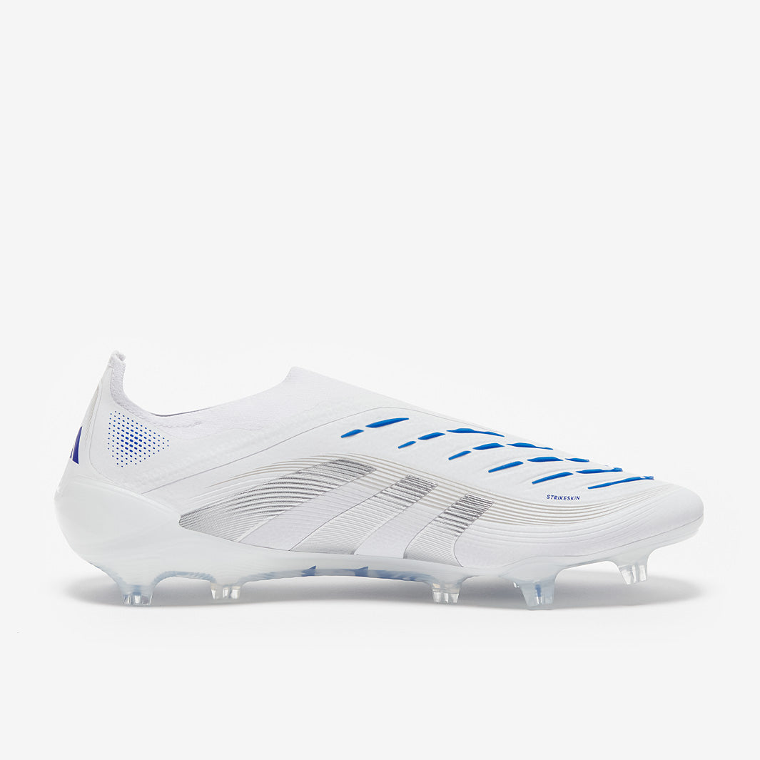 Adidas Predator Elite Laceless FG Football Boots White/Silver Met./Bright Royal
