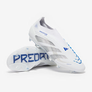 Adidas Predator Elite Laceless FG Football Boots White/Silver Met./Bright Royal