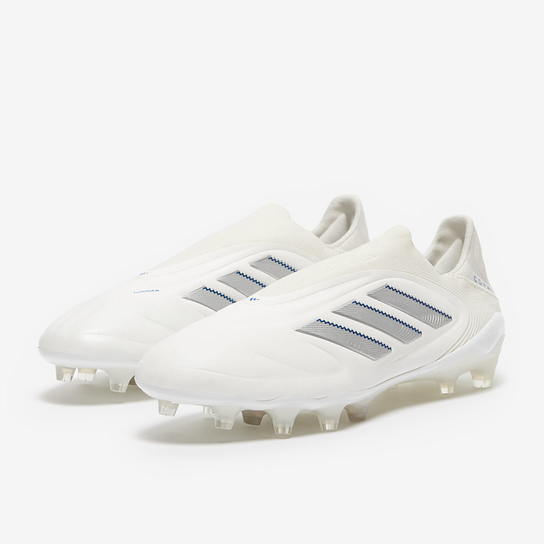 Adidas Copa Pure III Elite Laceless FG Football Boots White/Silver Met./Bright Royal