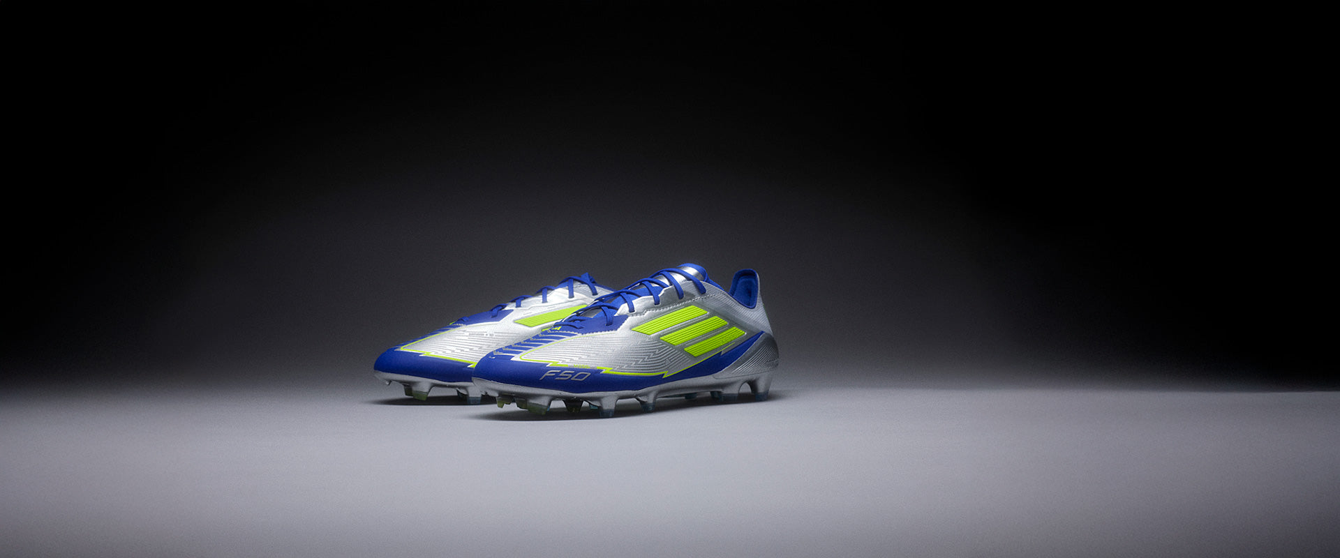 Adidas F50 Elite X Messi FG Football Boots Silver Met/Solar Yellow/Lucid Blue