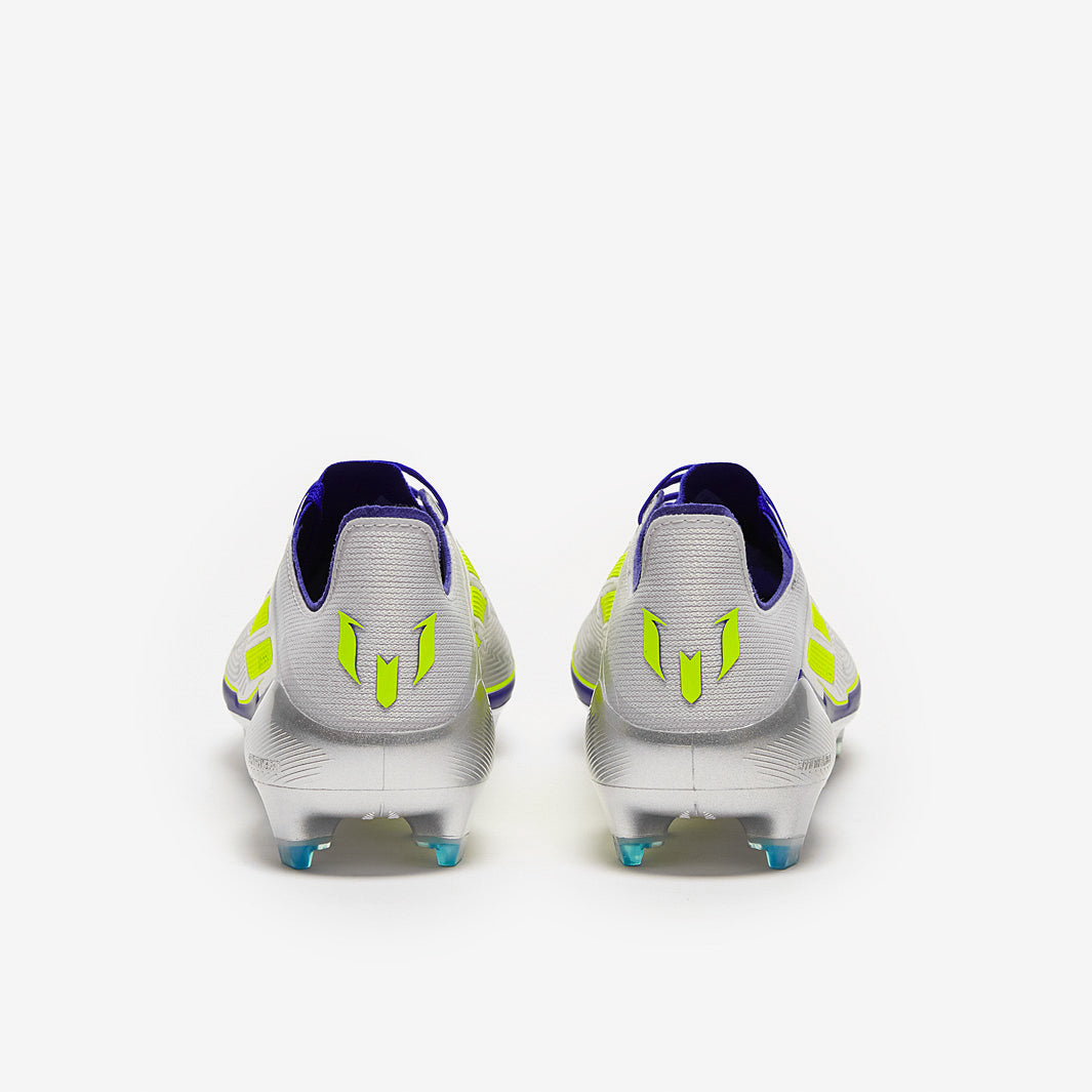Adidas F50 Elite X Messi FG Football Boots Silver Met/Solar Yellow/Lucid Blue