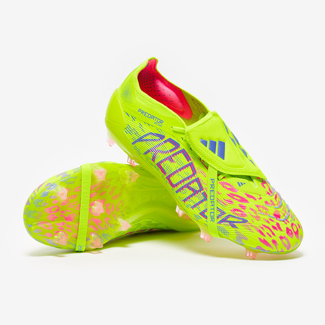 adidas Predator Elite Tongue FG Football Boots Lucid Lemon/Lucid Pink/Blue Fusion