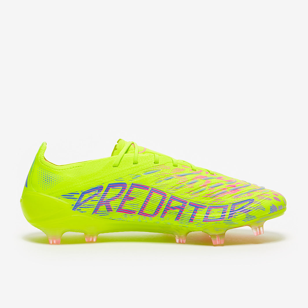 Adidas Predator Elite FG Football Boots Lucid Lemon/Lucid Pink/Blue Fusion