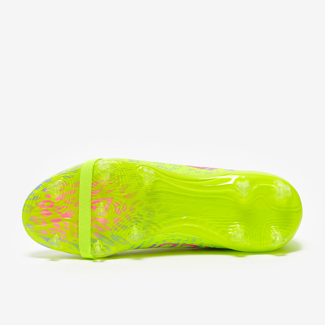 Adidas Kids Predator Elite Tongue FG Football Boots Lucid Lemon/Lucid Pink/Blue Fusion