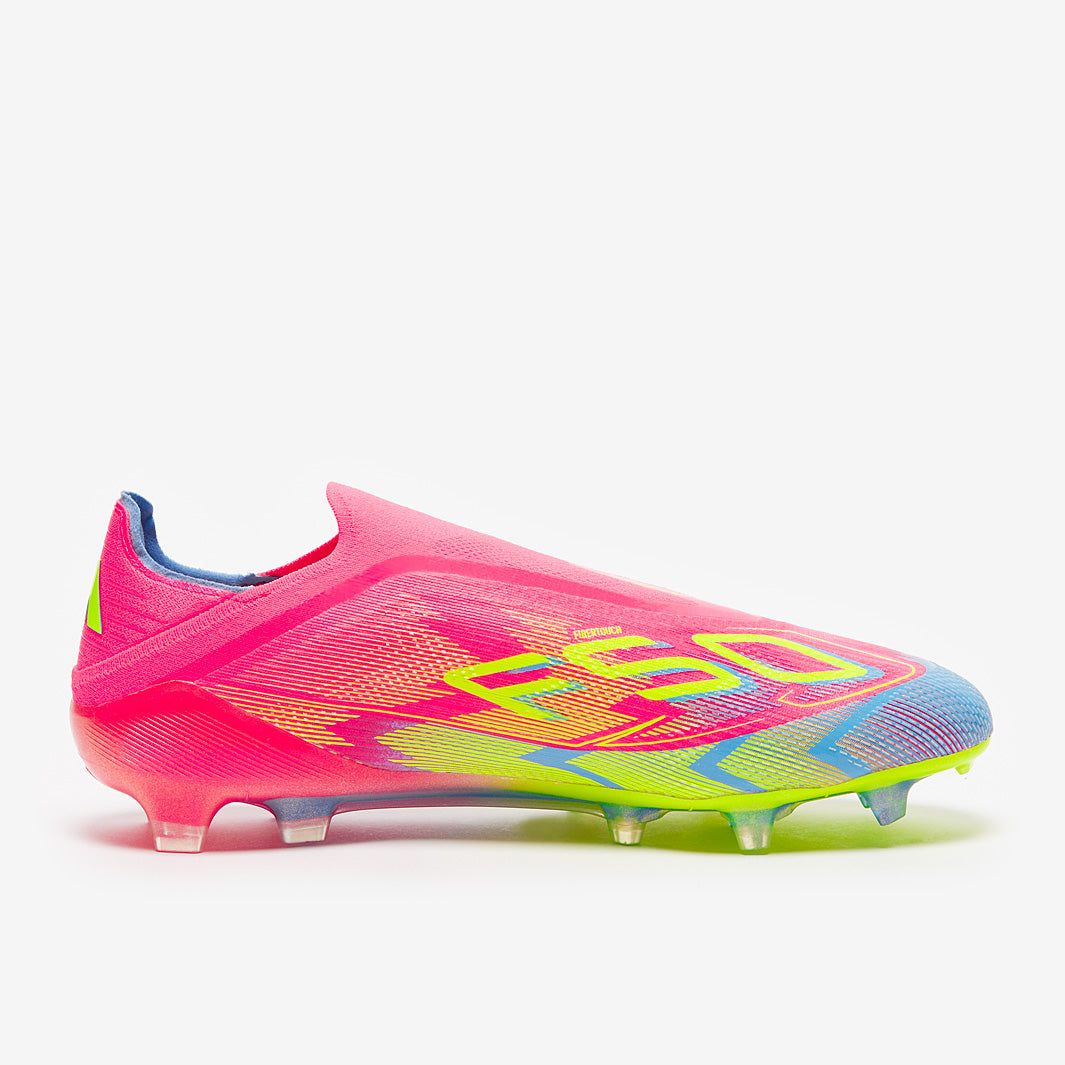 Adidas F50 Elite Laceless FG Football Boots Lucid Pink/Lucid Lemon/Blue Fusion
