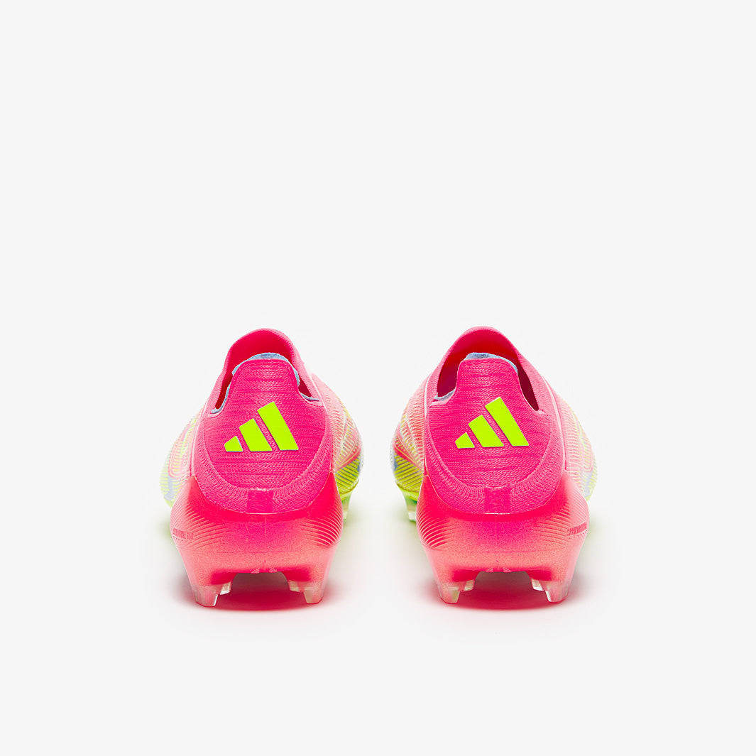 Adidas F50 Elite Laceless FG Football Boots Lucid Pink/Lucid Lemon/Blue Fusion