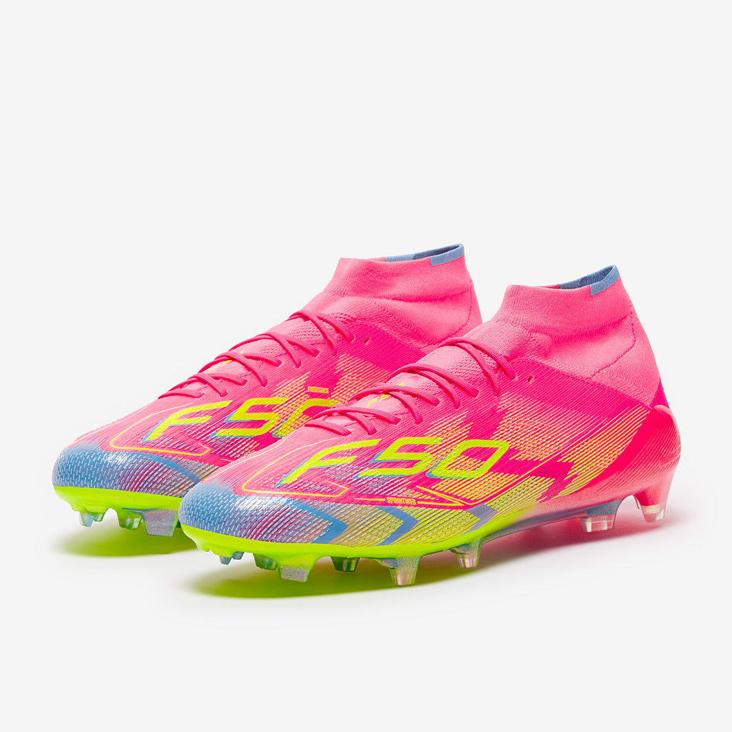 Adidas Women's F50 Elite Mid FG Football Boots Lucid Pink/Lucid Lemon/Blue Fusion