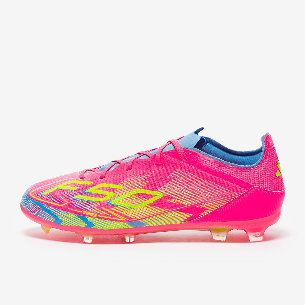 Adidas Kids F50 Elite FG Football Boots Lucid Pink/Lucid Lemon/Blue Fusion
