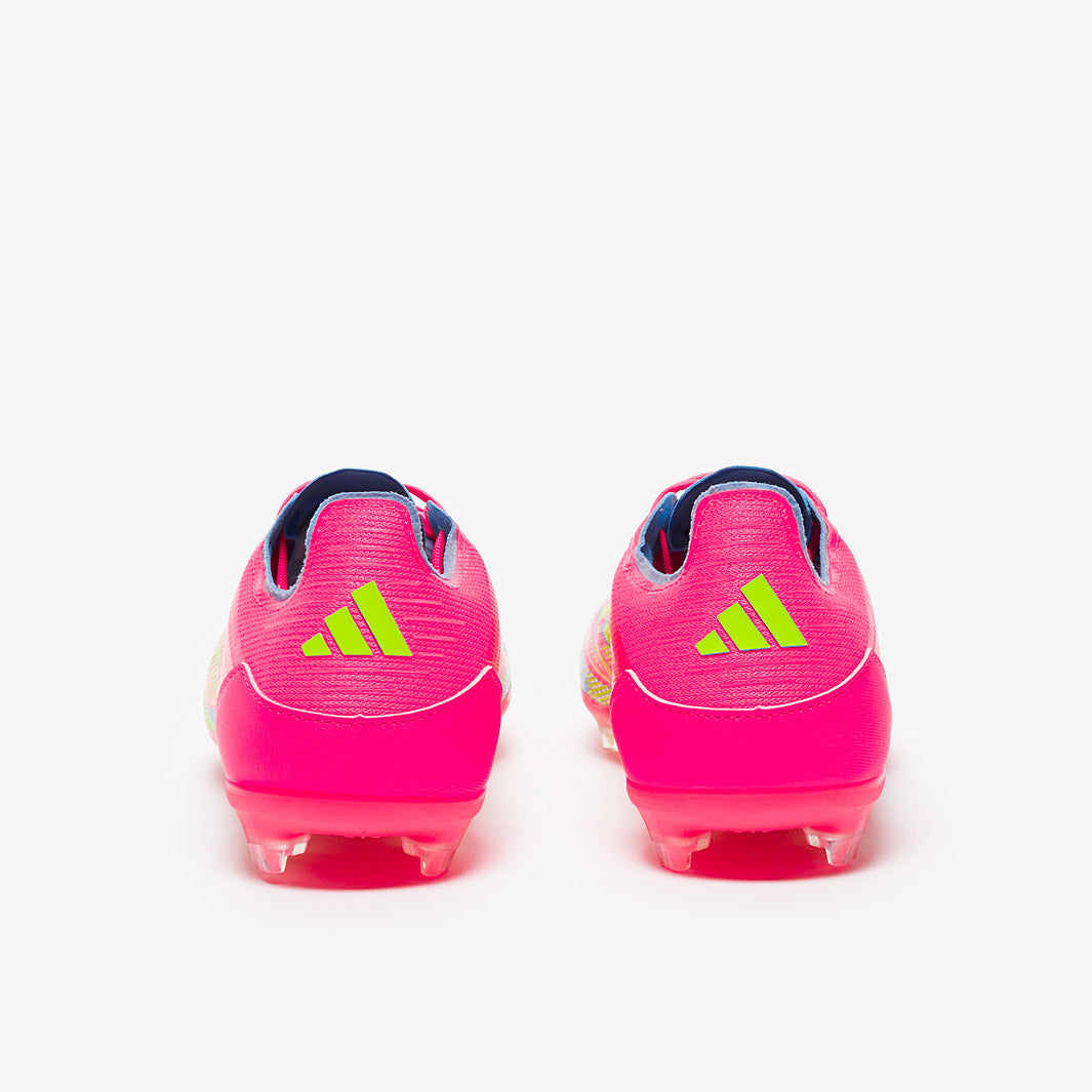 Adidas Kids F50 Elite FG Football Boots Lucid Pink/Lucid Lemon/Blue Fusion