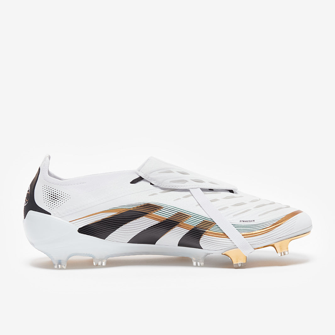 Adidas Predator Elite Tongue X Teamgeist FG Football Boots White/Black/Gold Met