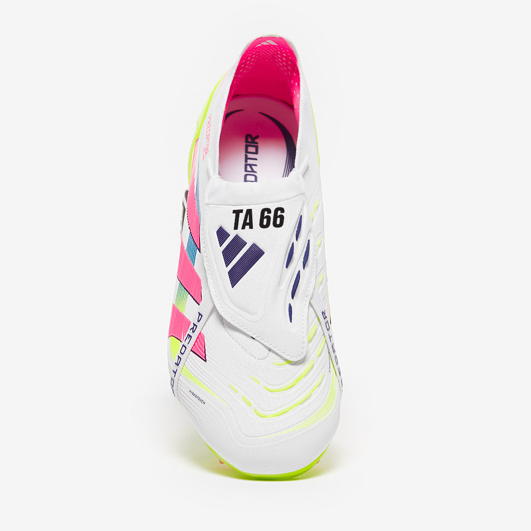 Adidas Predator Elite Tongue FG Football Boots White/Lucid Pink/Lucid Lemon