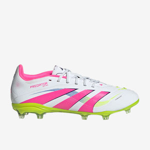 Adidas Kids Predator Elite FG Football Boots White/Lucid Pink/Lucid Lemon