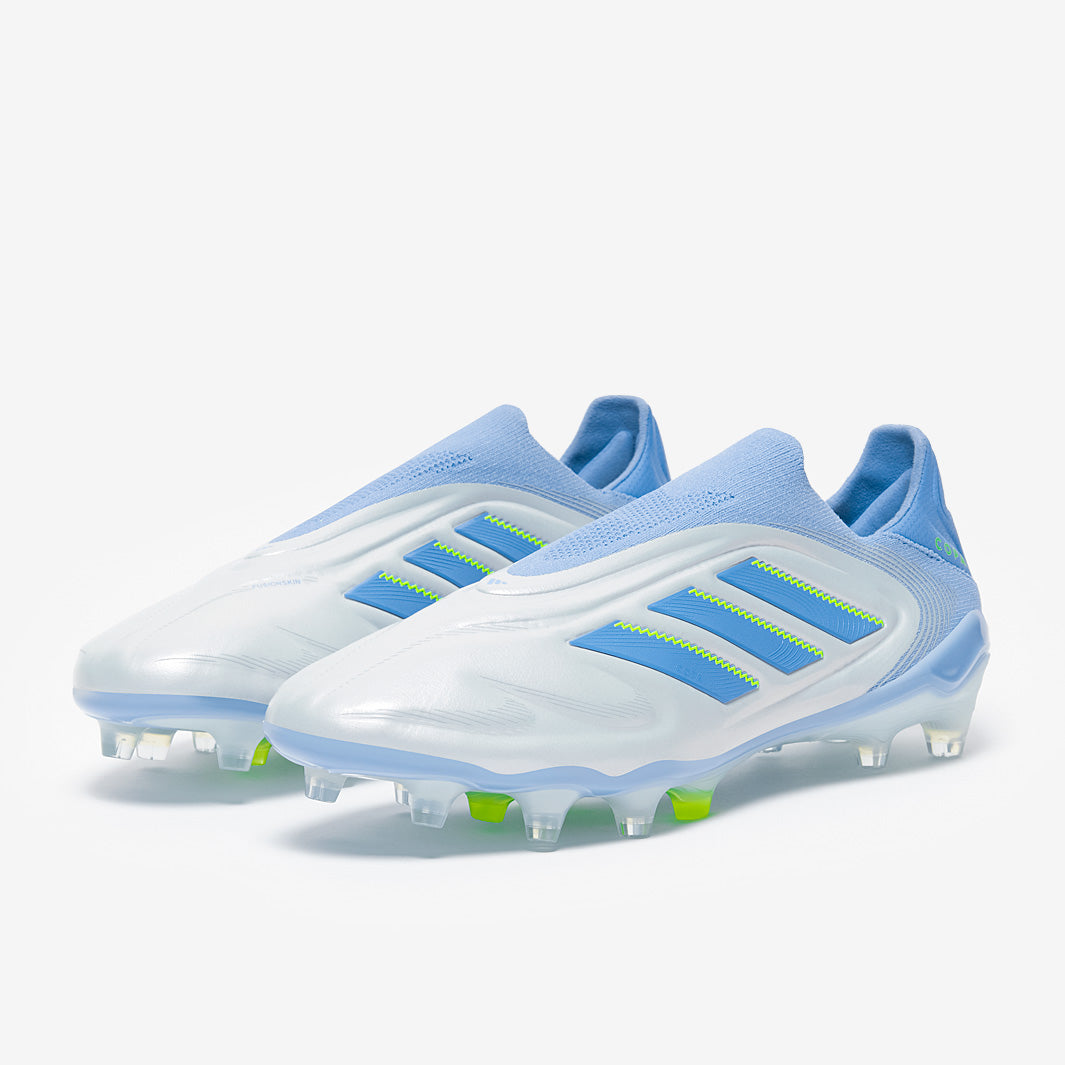 Adidas Copa Pure III Elite Laceless Leather FG Football Boots Halo Blue/Blue Fusion/Lucid Lemon