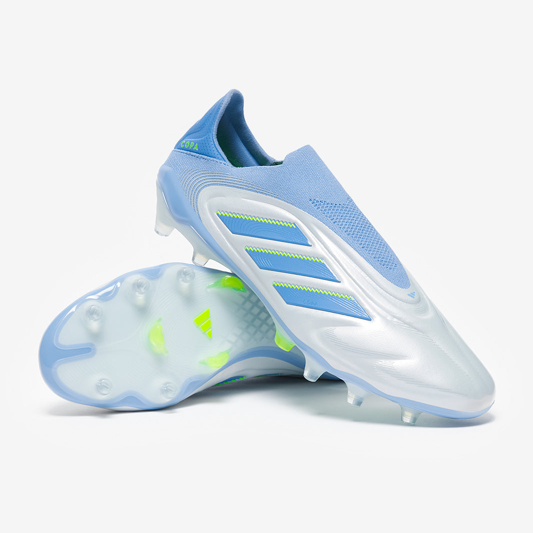 Adidas Copa Pure III Elite Laceless Leather FG Football Boots Halo Blue/Blue Fusion/Lucid Lemon
