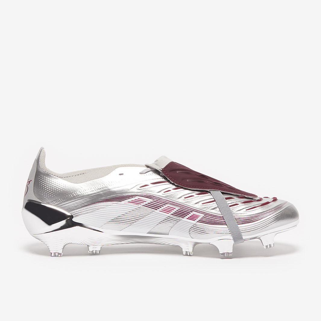 Adidas Predator Elite Tongue x Bellingham FG Football Boots Silver Met/Legacy Burgundy/Maroon