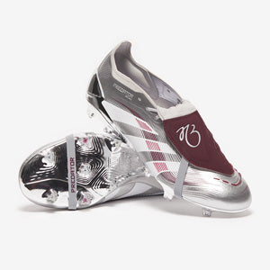 Adidas Predator Elite Tongue x Bellingham FG Football Boots Silver Met/Legacy Burgundy/Maroon
