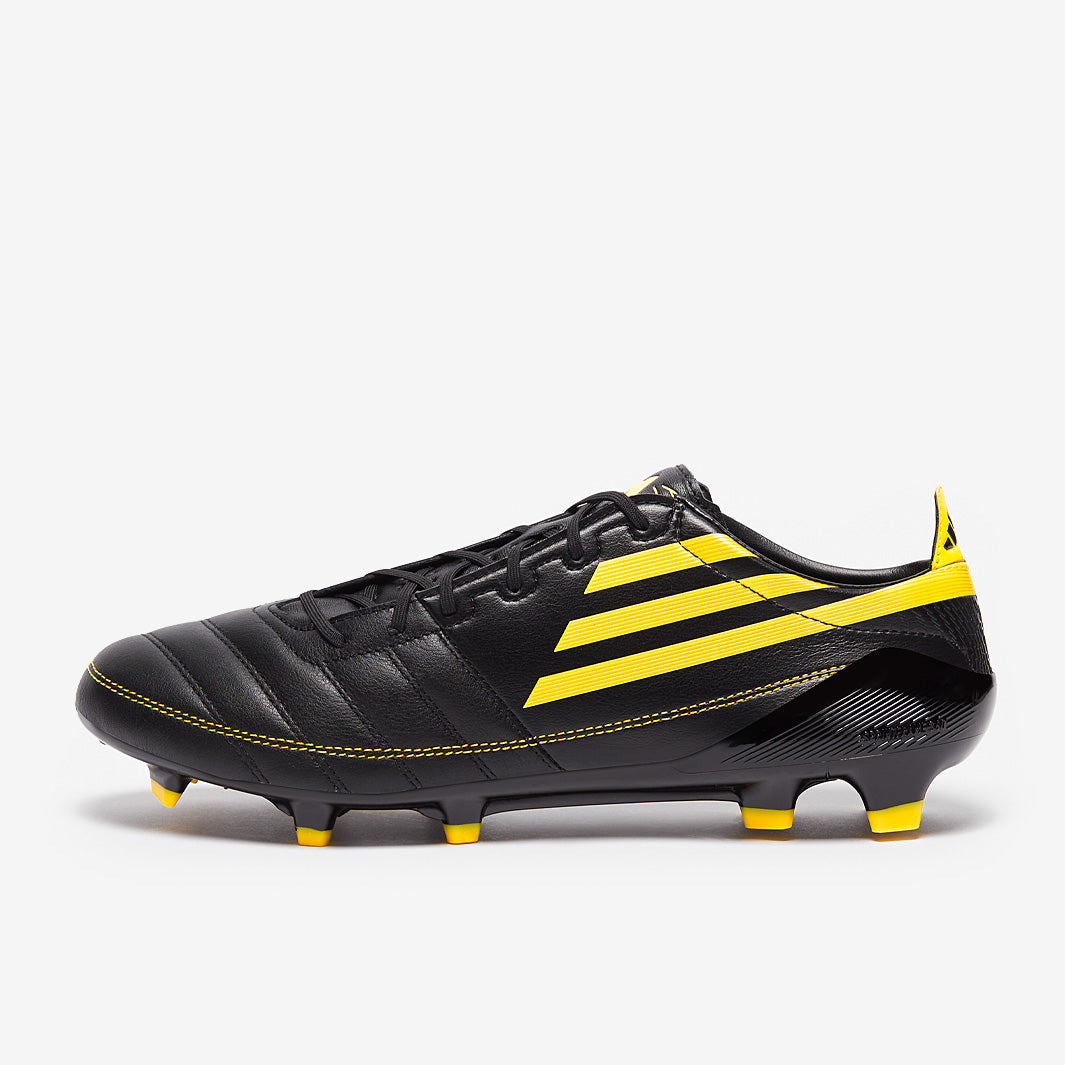 adidas F50 Elite Leather FG 2010 Edition Football Boots Core Black/Yellow/Utility Yellow