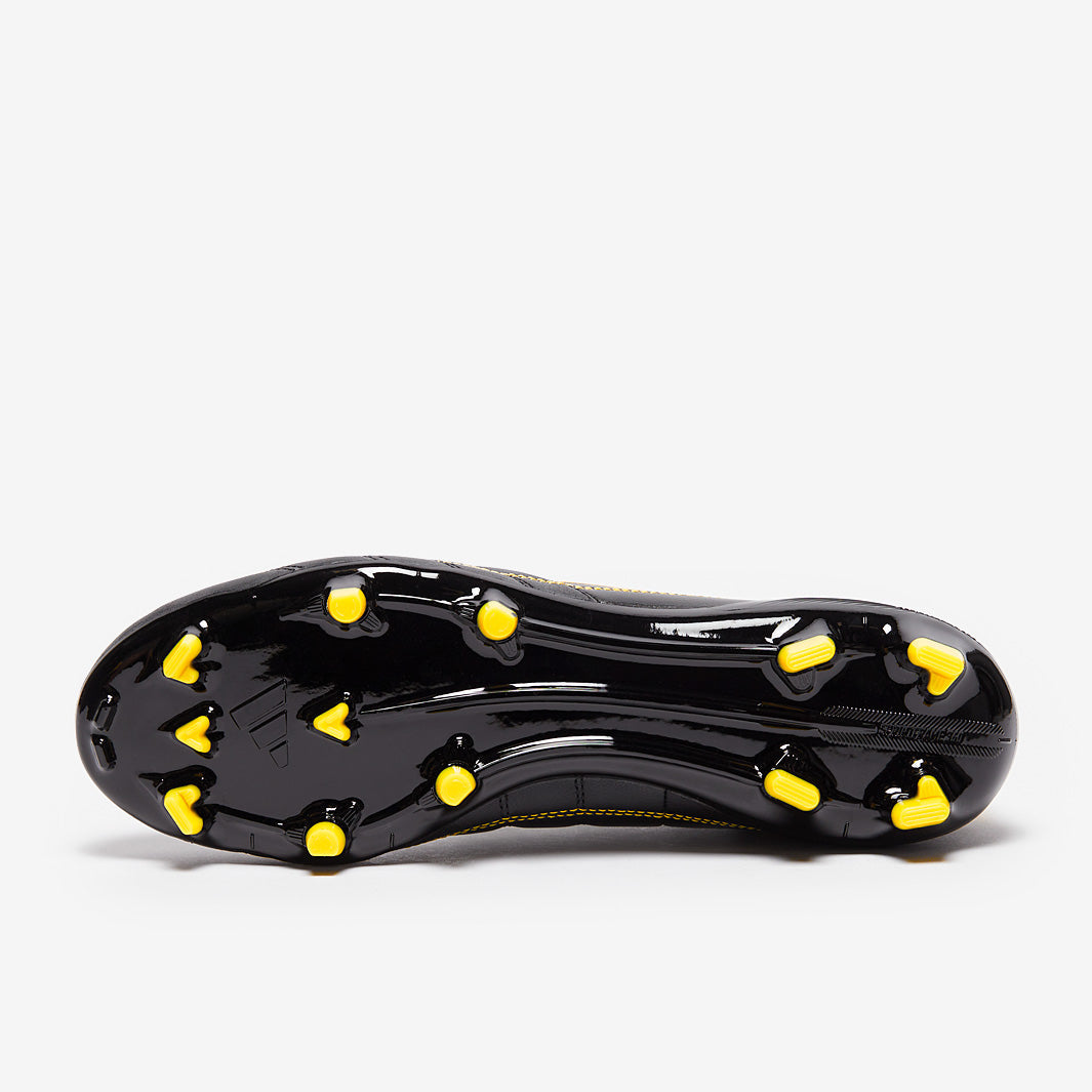 adidas F50 Elite Leather FG 2010 Edition Football Boots Core Black/Yellow/Utility Yellow