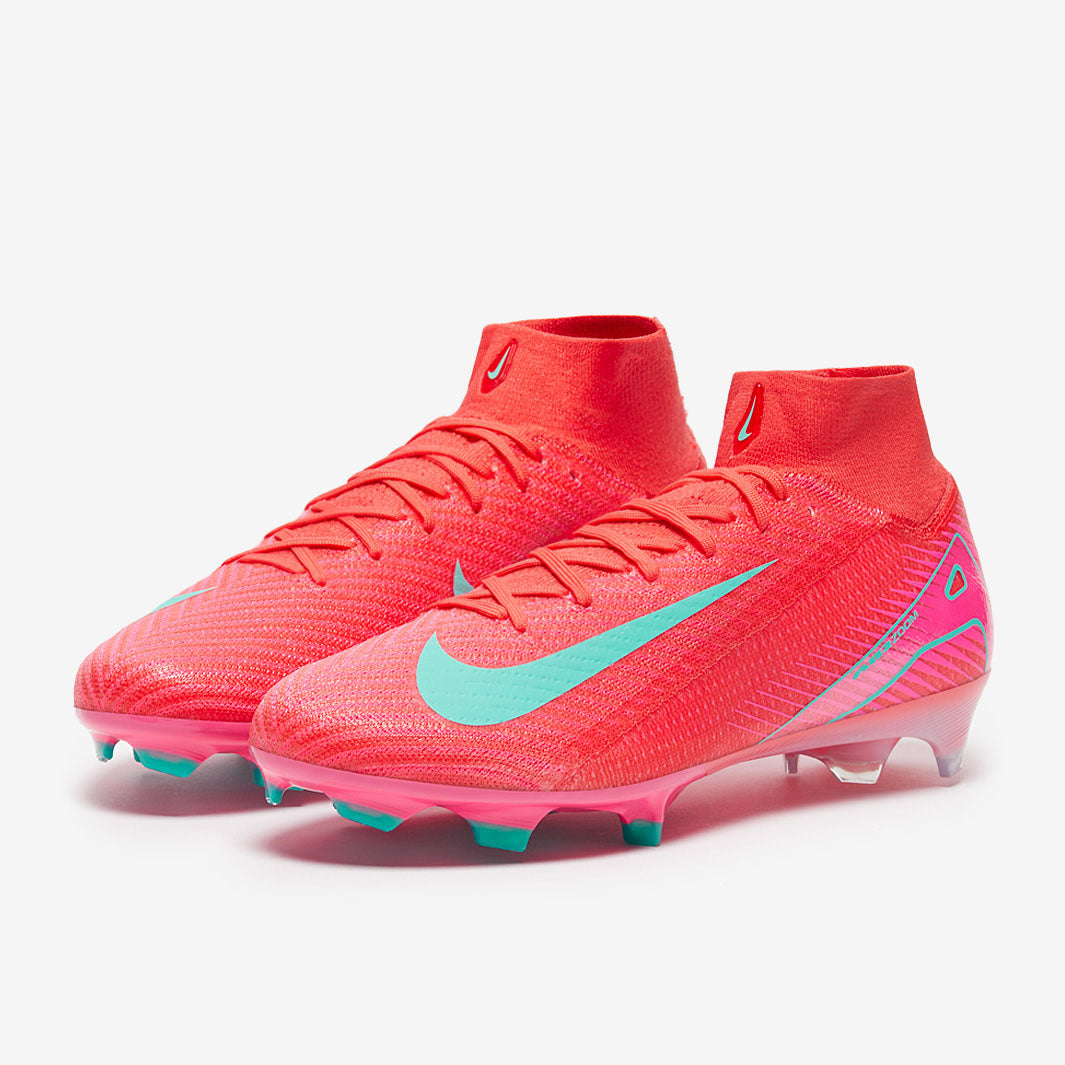 Nike Air Zoom Mercurial Superfly X Elite FG Football Boots Ember Glow/Aurora Green