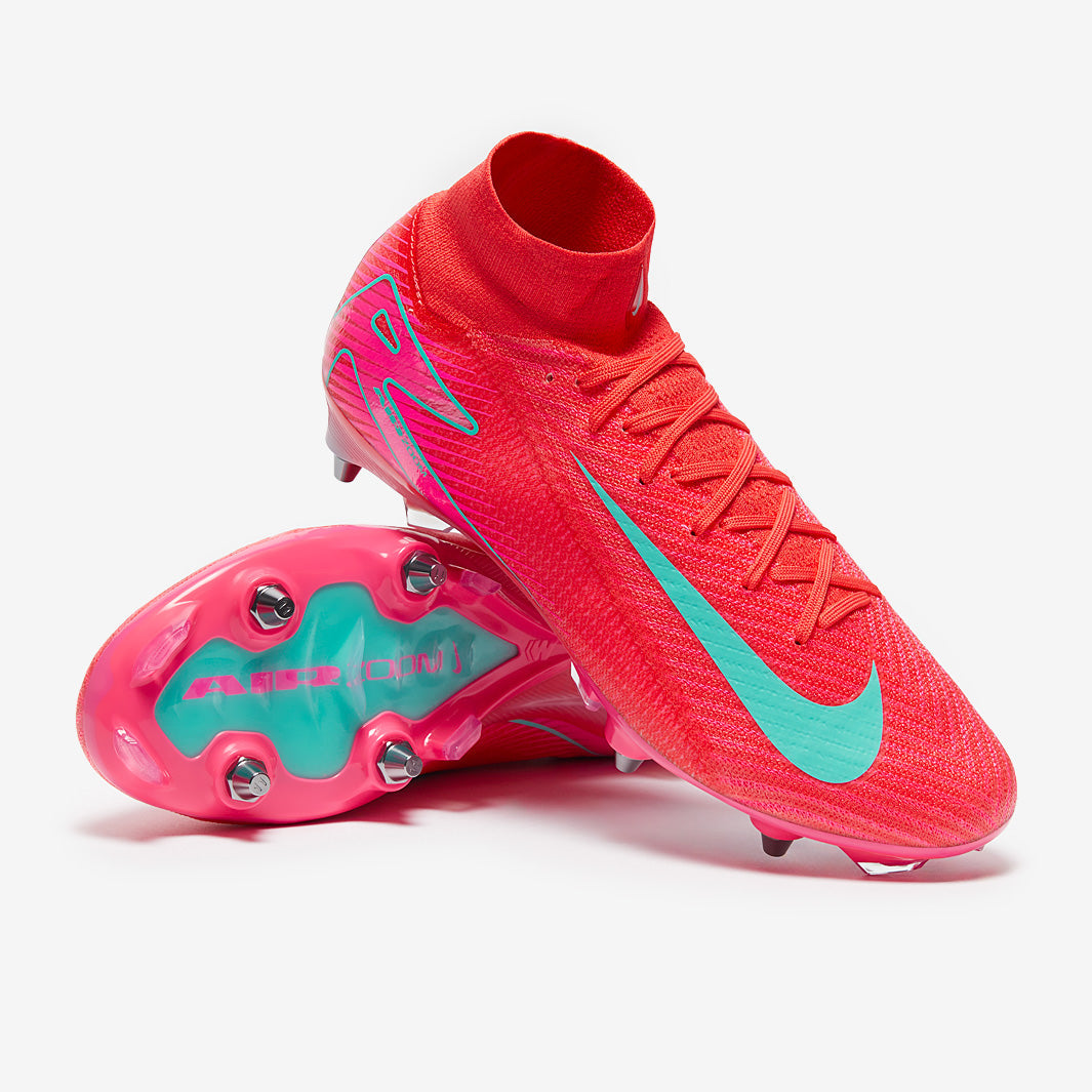 Nike Air Zoom Mercurial Superfly X Elite SG-Pro Football Boots Ember Glow/Aurora Green