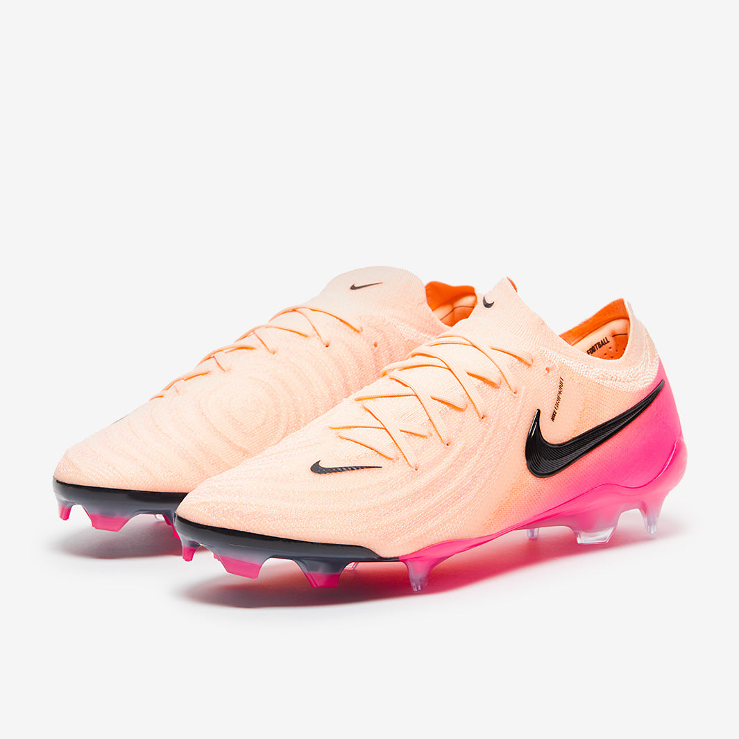 Nike Phantom GX II Elite FG Chuteira Campo Crimson Tint/Black/Pink Blast